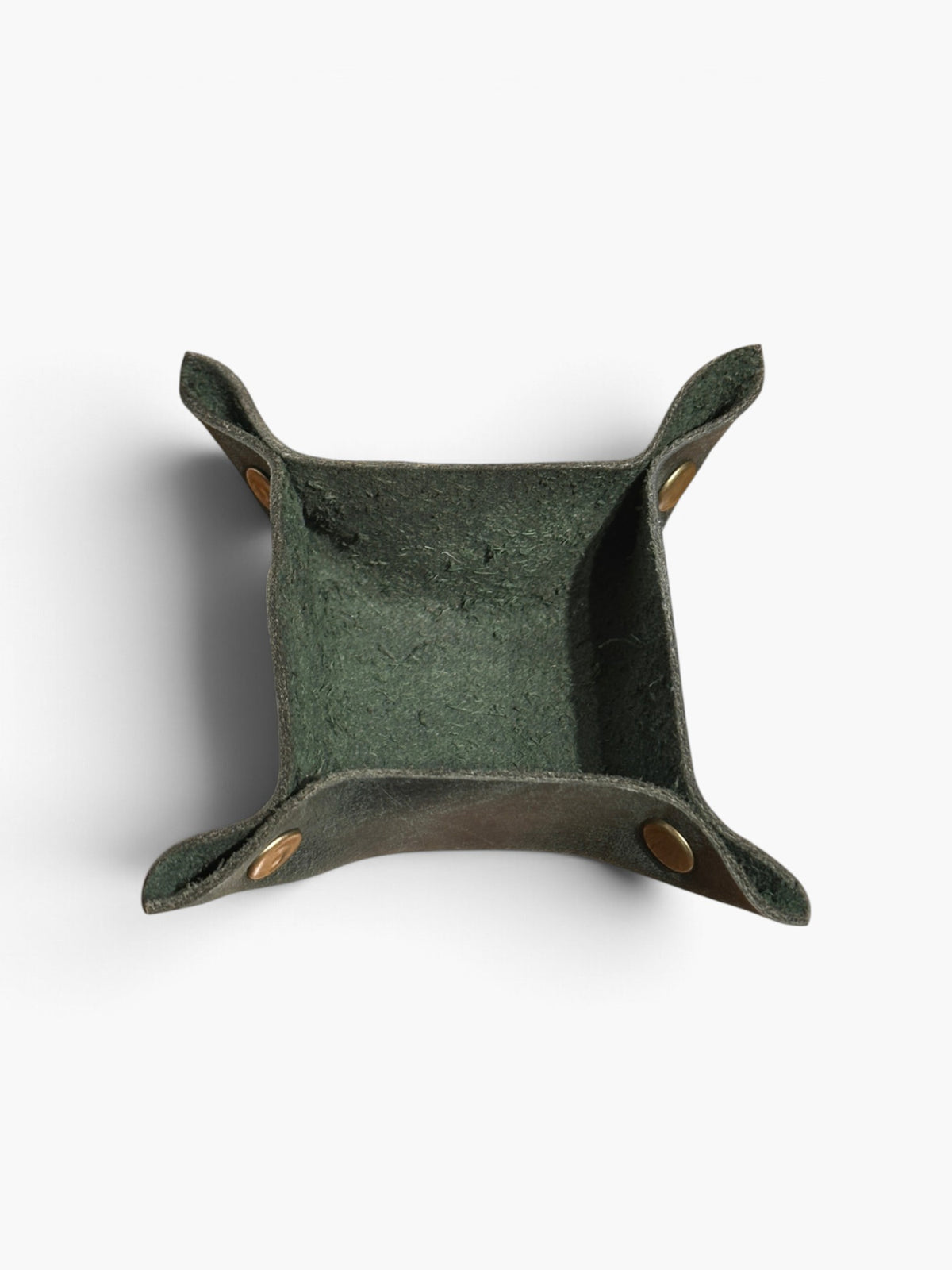 Leather jewelry tray - Green