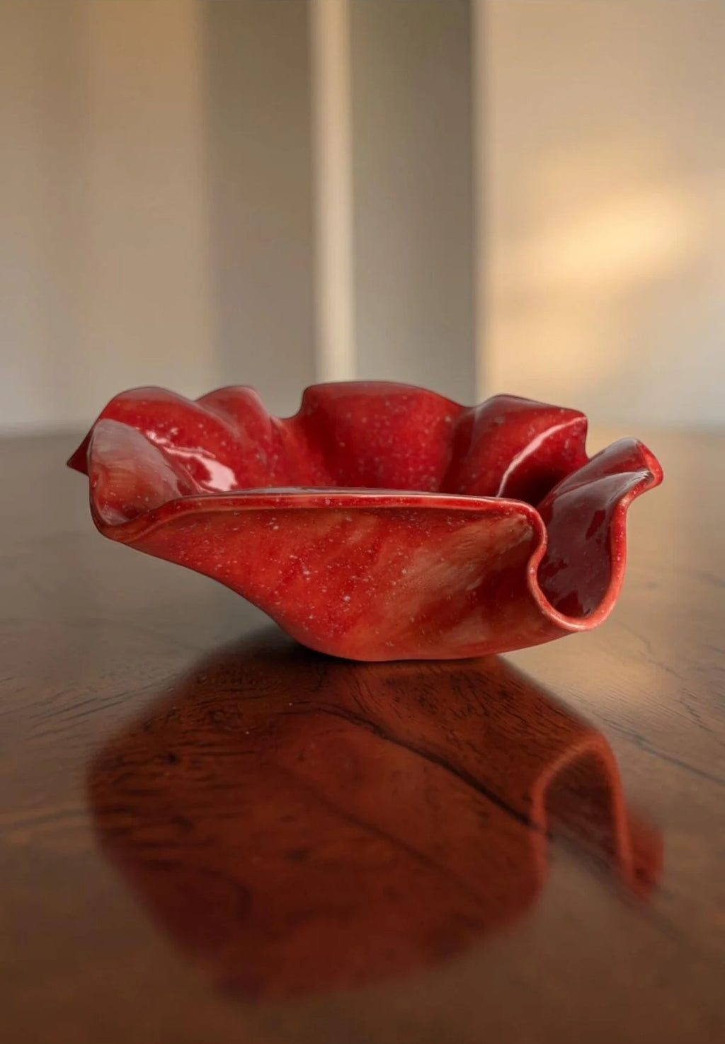 Wavy Ceramic Fruit Bowl