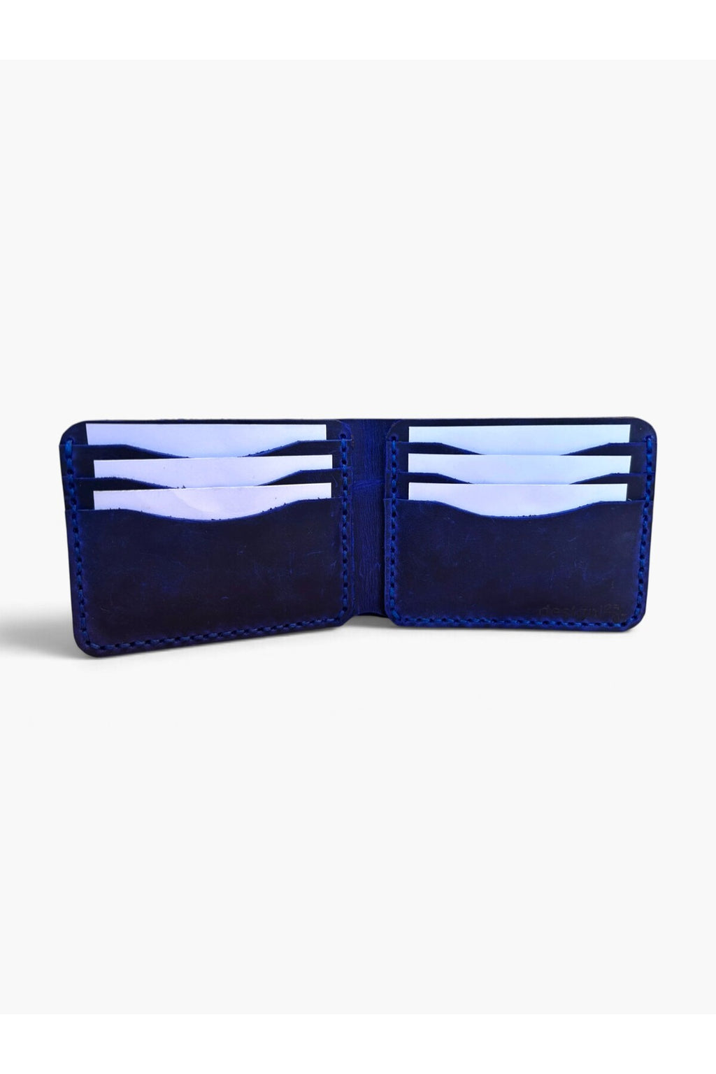 Handmade Cobalt Blue Leather Wallet