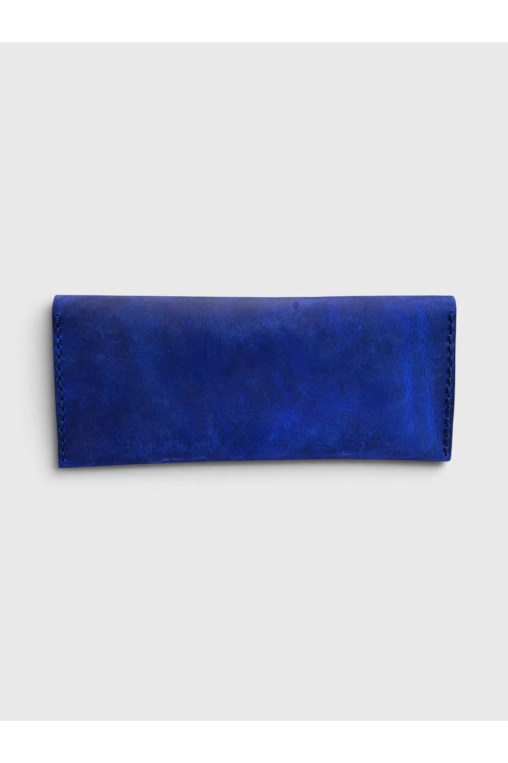 Handmade Leather Pencil Case - Cobalt Blue
