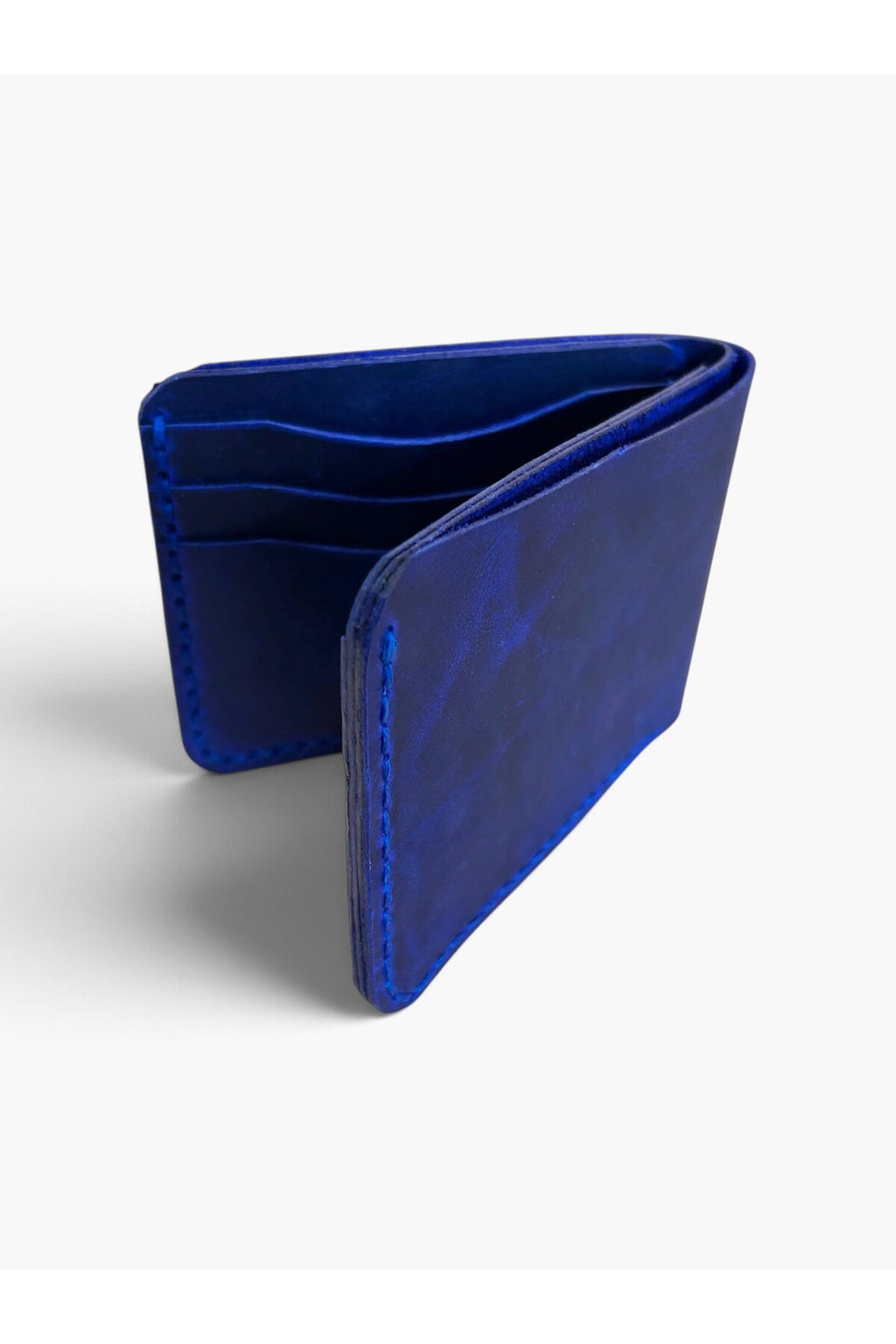 Handmade Cobalt Blue Leather Wallet