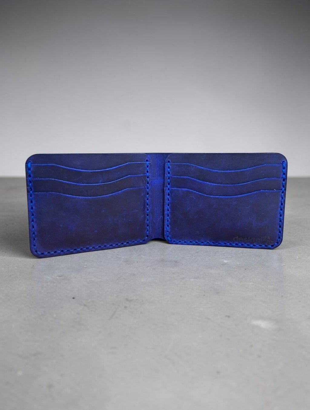 Handmade Cobalt Blue Leather Wallet