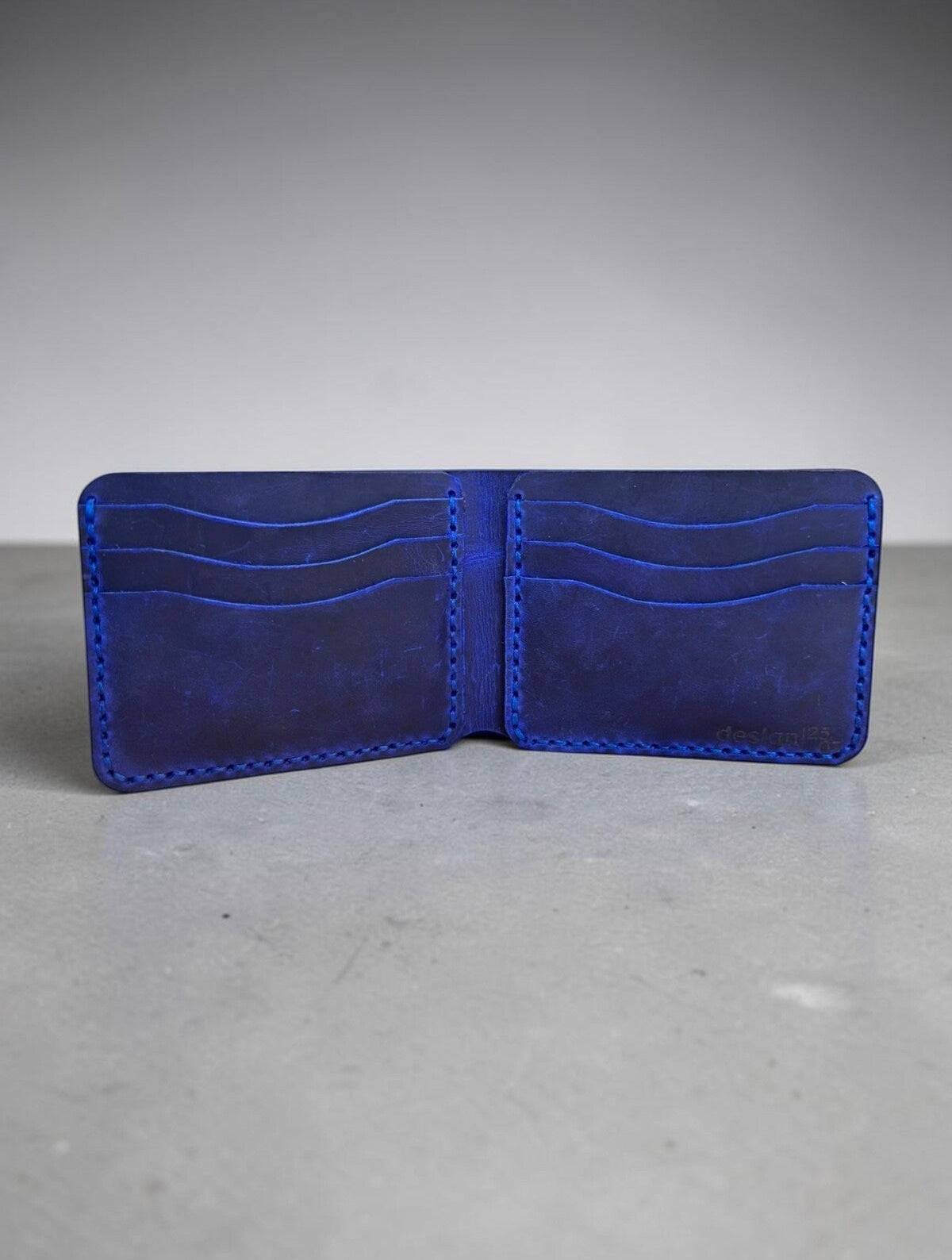 Handmade Cobalt Blue Leather Wallet