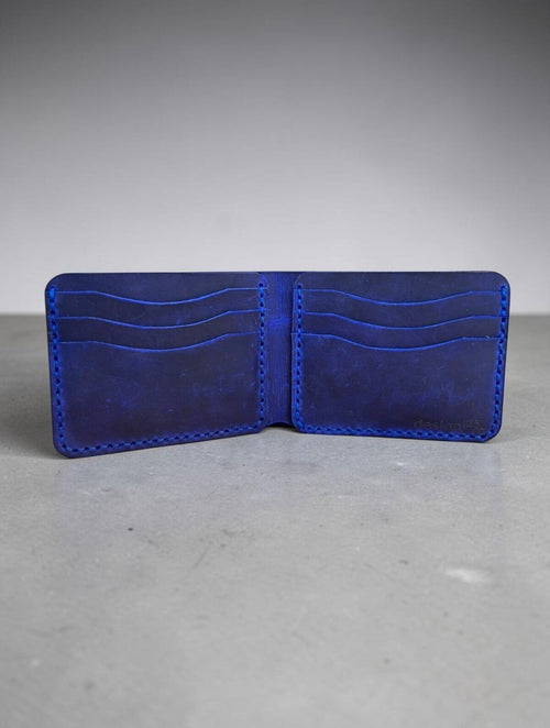 Handmade Cobalt Blue Leather Wallet