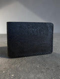 Handmade Black Paisley Embossed Leather Wallet
