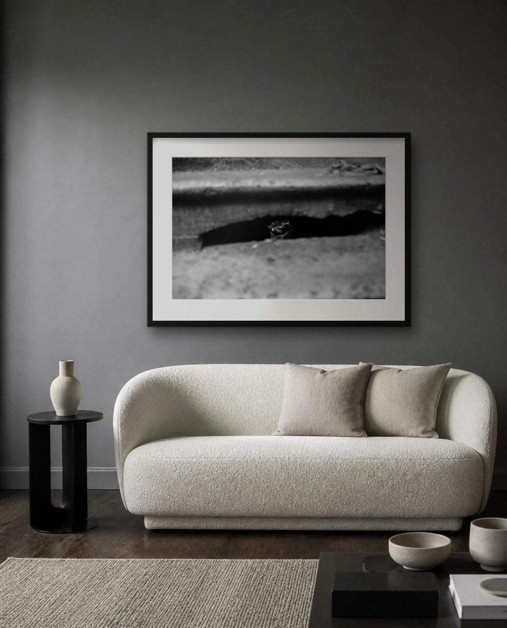 The Gap — framed fine art print shown in a room (illustration; ships unframed)