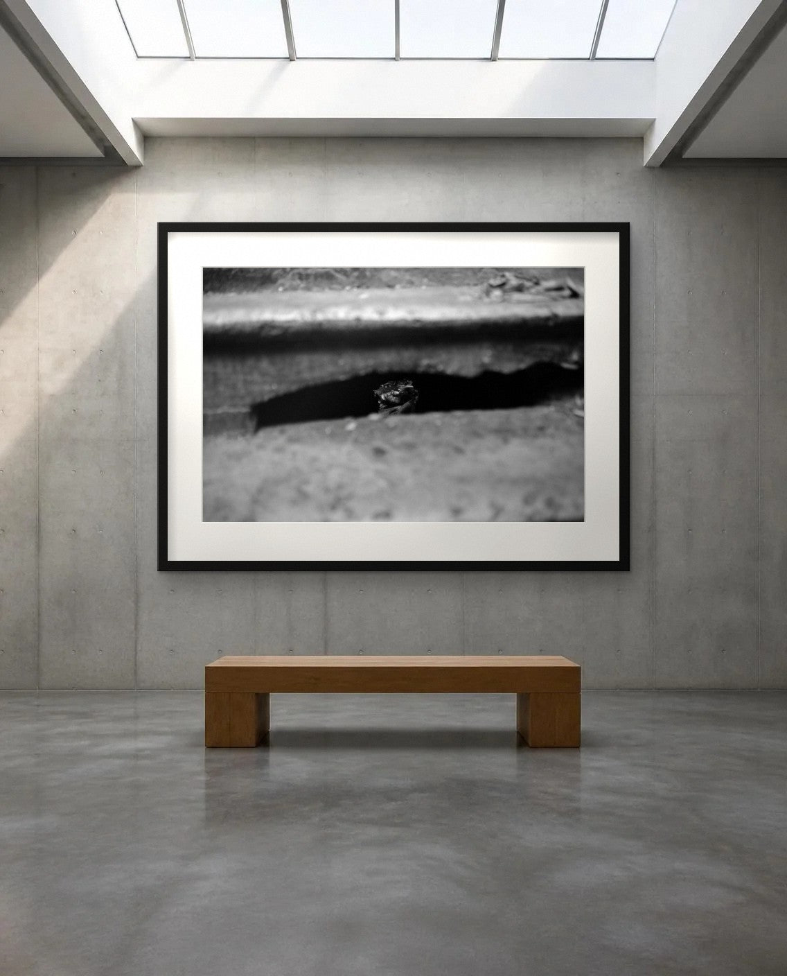 The Gap — framed fine art print shown in a room (illustration; ships unframed)