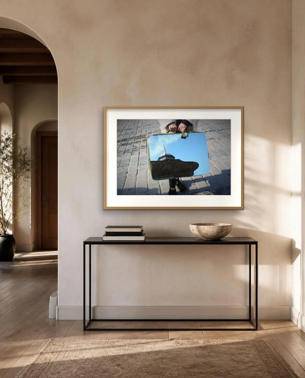 Dome and Sky — framed fine art print shown in a room (illustration; ships unframed)