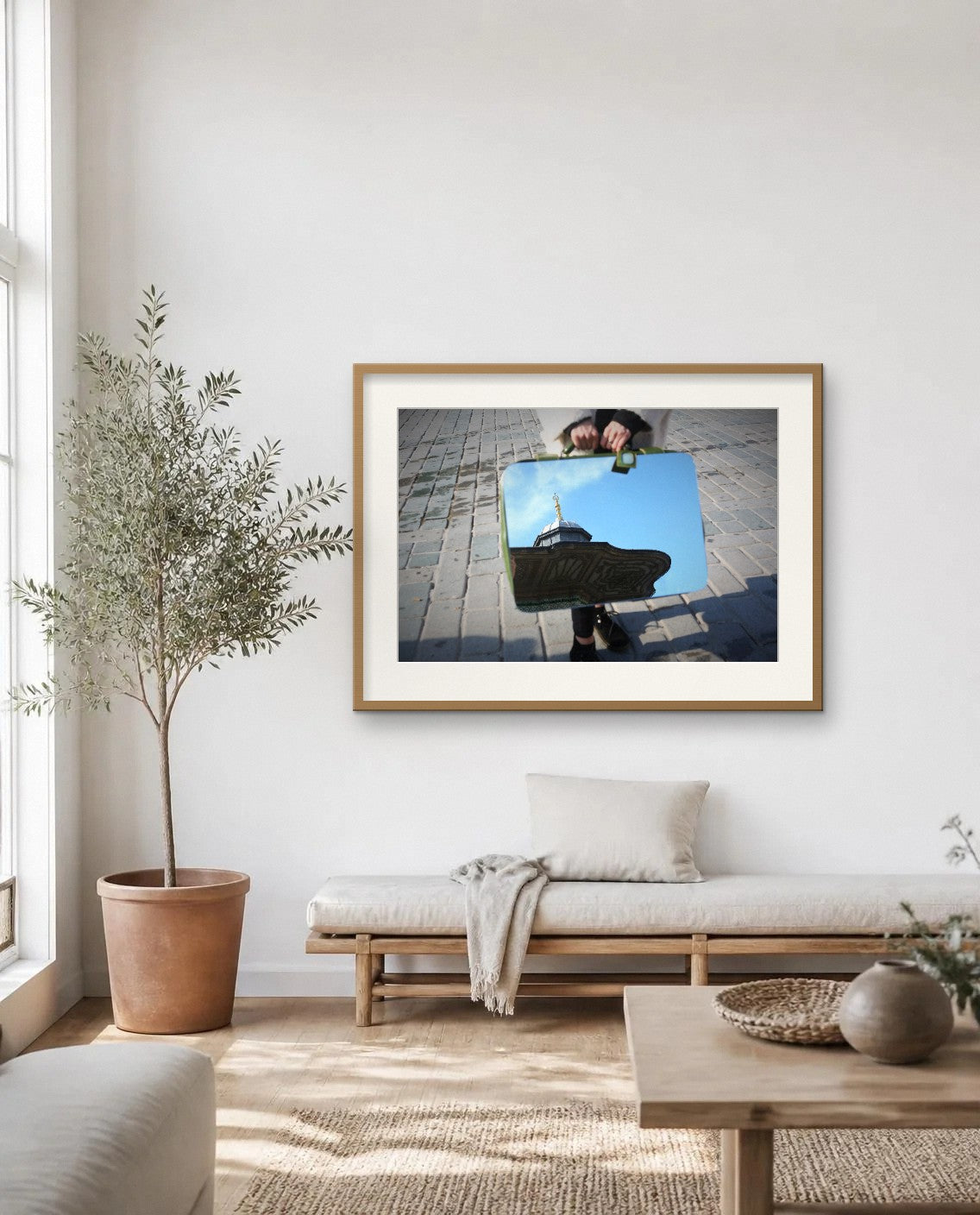 Dome and Sky — framed fine art print shown in a room (illustration; ships unframed)