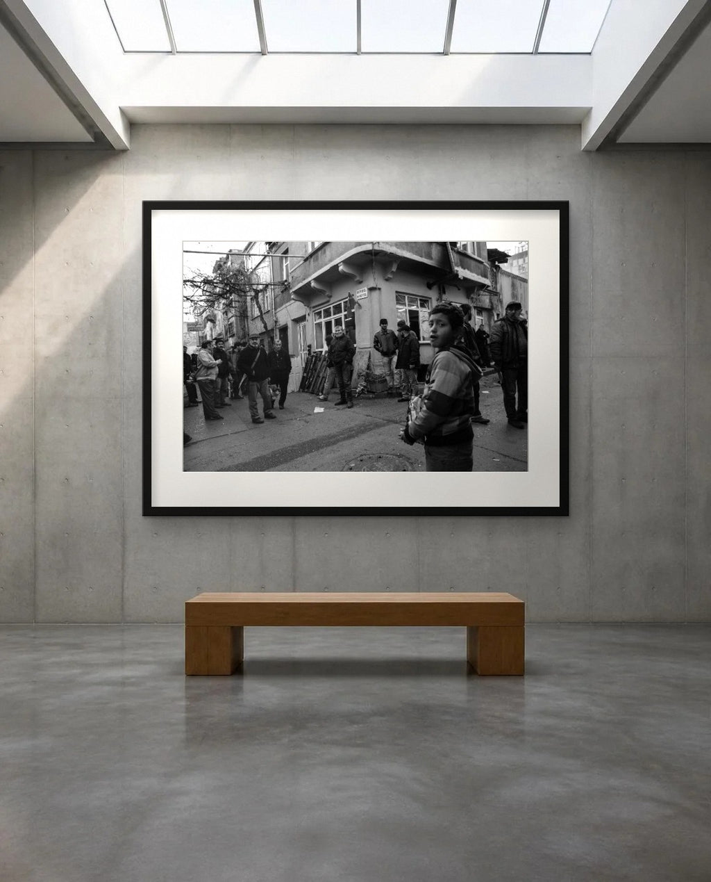 The Glance — framed fine art print shown in a room (illustration; ships unframed)