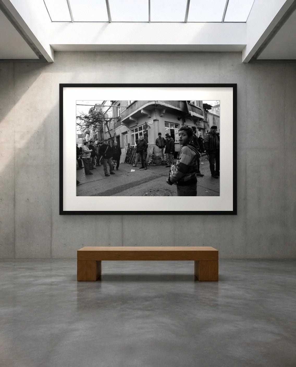 The Glance — framed fine art print shown in a room (illustration; ships unframed)