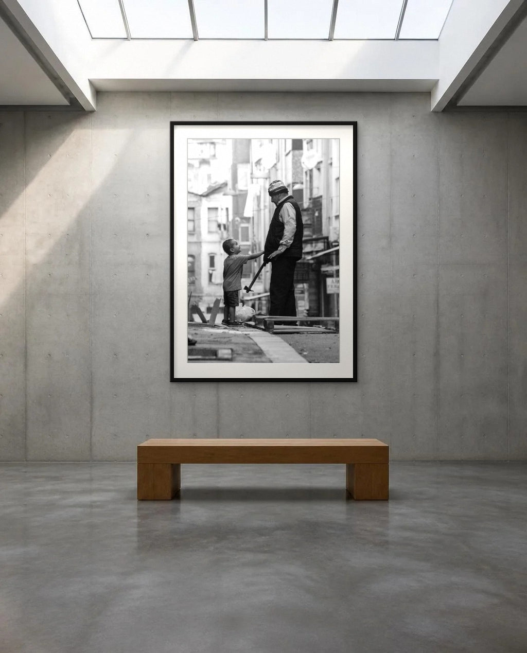 A Greeting — framed fine art print shown in a room (illustration; ships unframed)