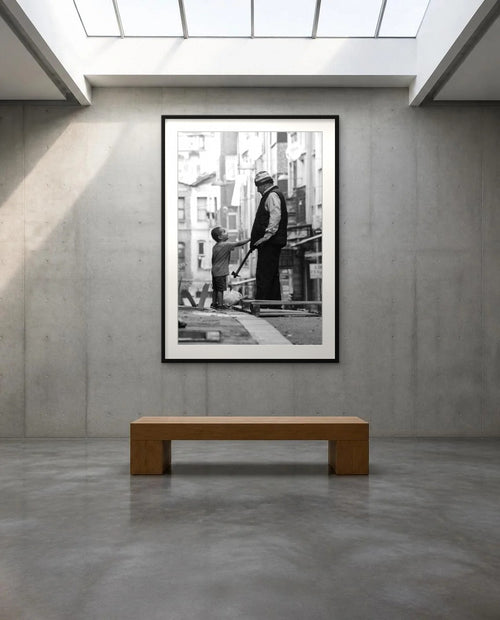 A Greeting — framed fine art print shown in a room (illustration; ships unframed)