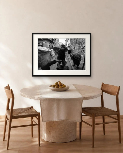 Bundles — framed fine art print shown in a room (illustration; ships unframed)