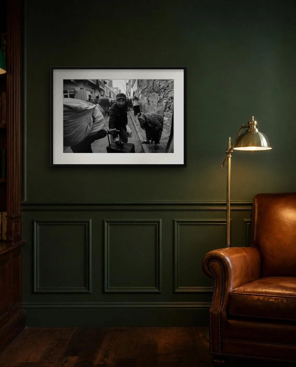 Bundles — framed fine art print shown in a room (illustration; ships unframed)