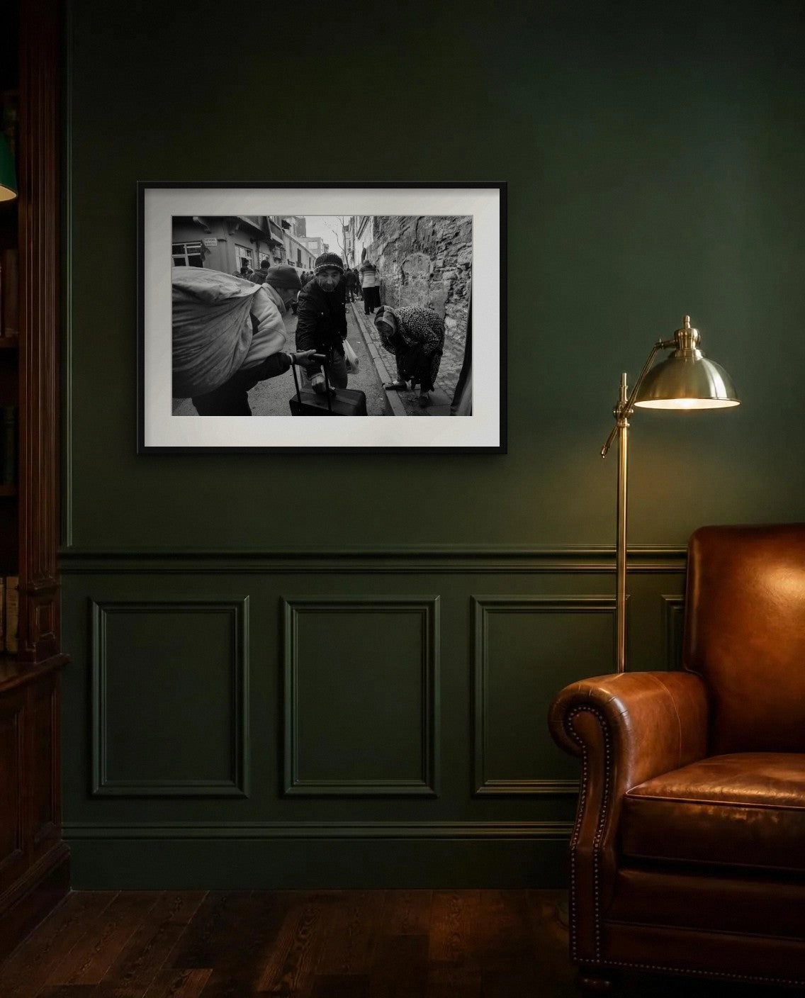 Bundles — framed fine art print shown in a room (illustration; ships unframed)