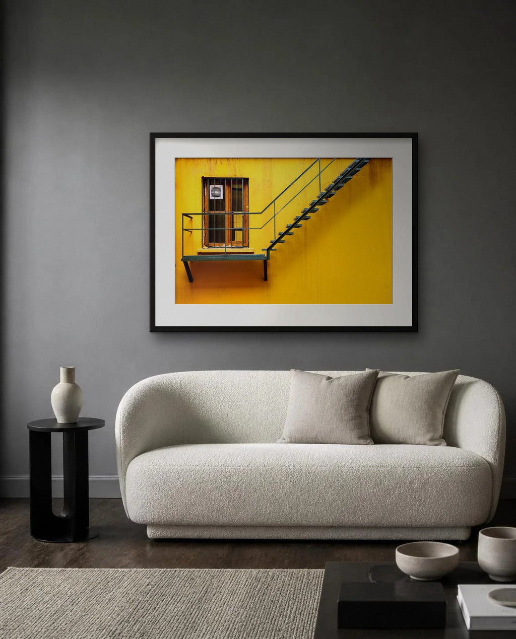 Contradiction — framed fine art print shown in a room (illustration; ships unframed)