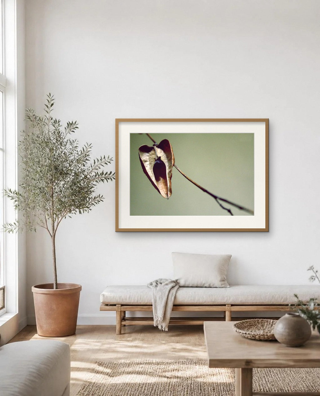 Dried Lantern — framed fine art print shown in a room (illustration; ships unframed)