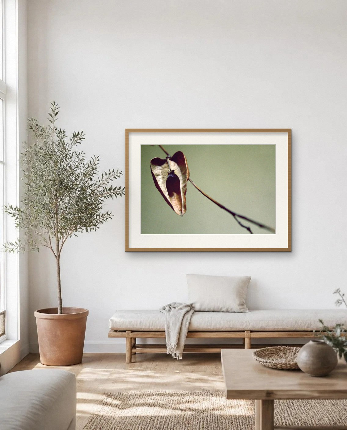 Dried Lantern — framed fine art print shown in a room (illustration; ships unframed)