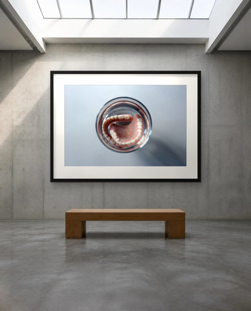 A Smile in a Glass — framed fine art print shown in a room (illustration; ships unframed)