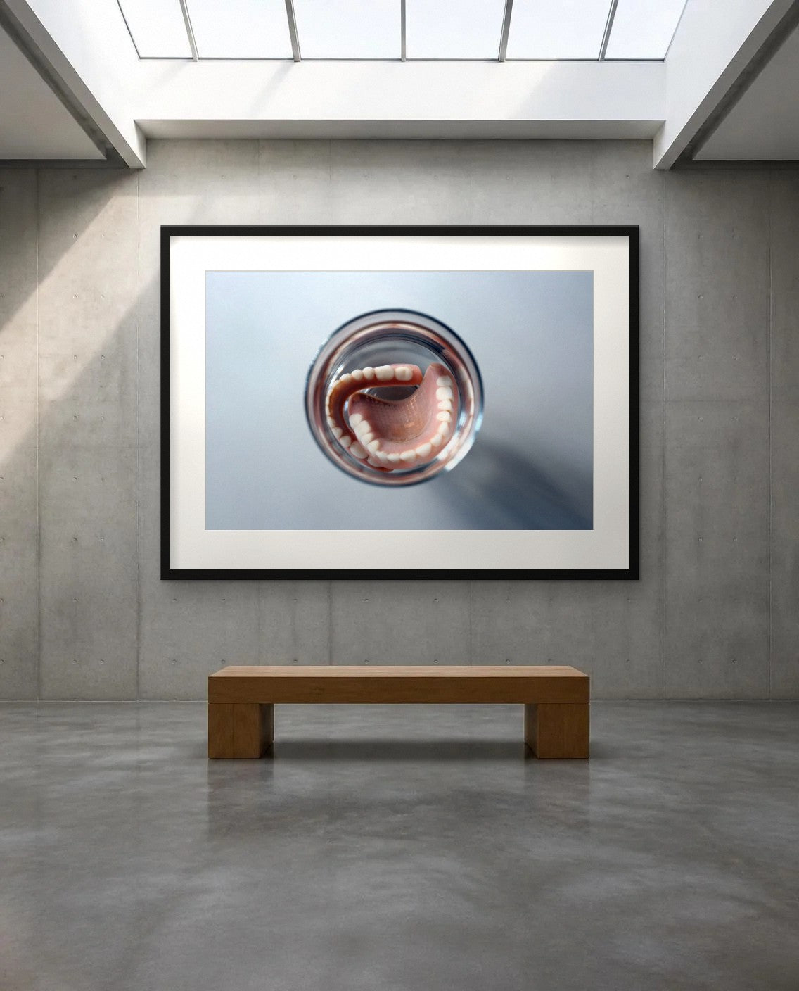A Smile in a Glass — framed fine art print shown in a room (illustration; ships unframed)