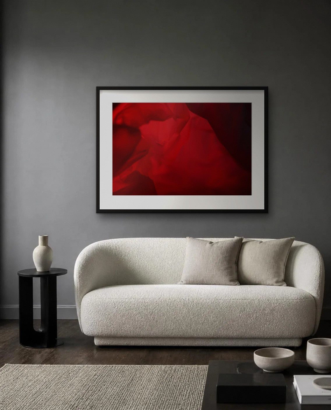 Narrow Hour — framed fine art print shown in a room (illustration; ships unframed)