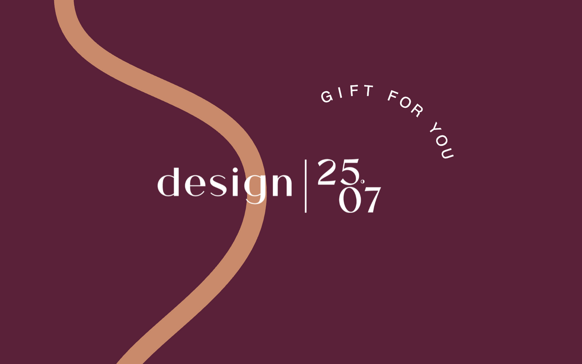 design 25.07 Printed Gift Card – Burgundy